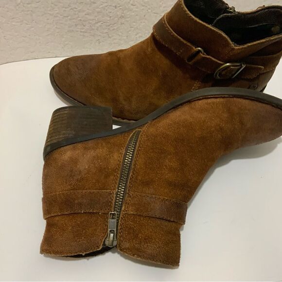 Born ankle boots brown leather side zip accent buckle 9.5 - Picture 11 of 16